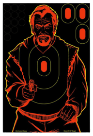 Birchwood Casey Shoot-N-C 12x18 Bad Guy Target has a self adhesive back